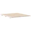 Sengestel Hvid 200 x 200 cm Massiv fyrretræ