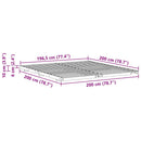 Sengestel Hvid 200 x 200 cm Massiv fyrretræ