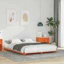 Sengestel Voks brun 140 x 210 cm Massiv fyrretræ