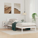 Sengestel med hovedgærde Hvid 80 x 200 cm Massiv fyrretræ