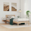 Sengestel med hovedgærde Brun 90 x 190 cm Massiv fyrretræ