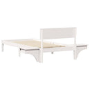Sengestel med hovedgærde Hvid 90 x 190 cm Massiv fyrretræ
