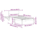 Sengestel med hovedgærde Hvid 90 x 190 cm Massiv fyrretræ
