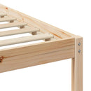 Sengestel med hovedgærde Brun 75 x 190 cm Massiv fyrretræ