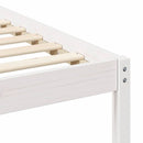 Sengestel med hovedgærde Hvid 75 x 190 cm Massiv fyrretræ