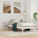 Sengestel med hovedgærde Hvid 75 x 190 cm Massiv fyrretræ