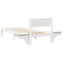 Sengestel med hovedgærde Hvid 75 x 190 cm Massiv fyrretræ
