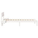 Sengestel med hovedgærde Hvid 75 x 190 cm Massiv fyrretræ