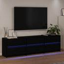 TV Enheder 2 pcs Sort eg 180 x 34 x 50 cm Konstrueret træ