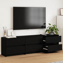 TV Enheder 2 pcs Sort eg 180 x 34 x 50 cm Konstrueret træ