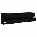 TV Enheder 2 pcs Sort eg 180 x 34 x 50 cm Konstrueret træ