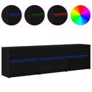 TV Enheder 2 pcs Sort eg 180 x 34 x 50 cm Konstrueret træ