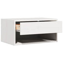 Sengebord med skuffe Hvid 50 x 32,5 x 24 cm Massivt fyrretræ