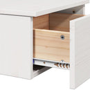 Sengebord med skuffe Hvid 37 x 35 x 18,5 cm Massivt fyrretræ