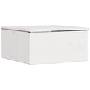 Sengebord med skuffe Hvid 37 x 35 x 18,5 cm Massivt fyrretræ