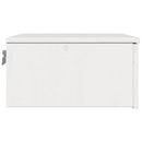 Sengebord med skuffe Hvid 37 x 35 x 18,5 cm Massivt fyrretræ