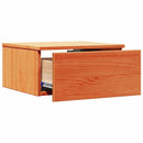 Sengebord Voks brun 37 x 35 x 18,5 cm Massivt fyrretræ