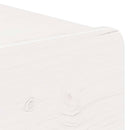 Sengebord med skuffe Hvid 44 x 32,5 x 40 cm Massivt fyrretræ
