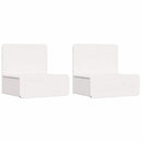 Sengebord 2 pcs Hvid 44 x 32,5 x 40 cm Massivt fyrretræ