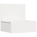 Sengebord med skuffe Hvid 42 x 32,5 x 40 cm Massivt fyrretræ