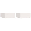 Sengebord 2 pcs Hvid 39 x 34 x 16,5 cm Massivt fyrretræ