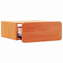 Sengebord 2 pcs Voks brun 39 x 34 x 16,5 cm Massivt fyrretræ