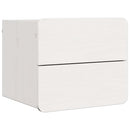 Sengebord 2 pcs Hvid 39 x 34 x 33 cm Massivt fyrretræ