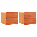Sengebord 2 pcs Brun 39 x 34 x 33 cm Massivt fyrretræ