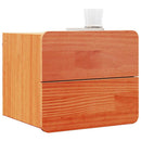 Sengebord 2 pcs Brun 39 x 34 x 33 cm Massivt fyrretræ