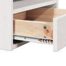 Sengebord 2 pcs Hvid 38 x 36 x 29,5 cm Massivt fyrretræ