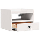 Sengebord 2 pcs Hvid 38 x 36 x 29,5 cm Massivt fyrretræ