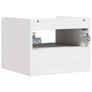 Sengebord 2 pcs Hvid 38 x 36 x 29,5 cm Massivt fyrretræ