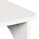 Sofabord Hvid 80 x 50 x 31 cm Massivt fyrretræ