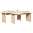 Sofabord 2 pcs Naturfarvet Massivt fyrretræ