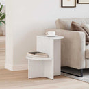 Sofabord Hvid 50 x 40 x 50 cm Massivt fyrretræ