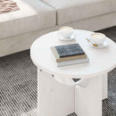 Sofabord Hvid 50 x 50 x 35 cm Massivt fyrretræ