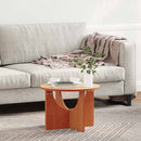 Sofabord Voks brun 50 x 50 x 35 cm Massivt fyrretræ