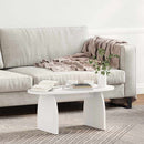 Sofabord Hvid 80 x 40 x 35 cm Massiv fyrretræ