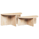 Sofabord 2 pcs Naturfarvet Massivt fyrretræ