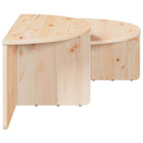 Sofabord 2 pcs Naturfarvet Massivt fyrretræ