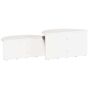 Sofabord 2 pcs Hvid Massivt fyrretræ