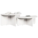 Sofabord 2 pcs Hvid Massivt fyrretræ