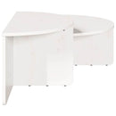 Sofabord 2 pcs Hvid Massivt fyrretræ