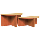Sofabord 2 pcs Voks brun Massivt fyrretræ