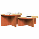 Sofabord 2 pcs Voks brun Massivt fyrretræ