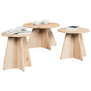 Sofabord 3 pcs Naturfarvet