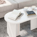 Sofabord Hvid 80 x 39,5 x 35 cm Massivt fyrretræ
