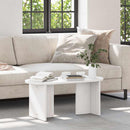 Sofabord Hvid 80 x 39,5 x 35 cm Massivt fyrretræ