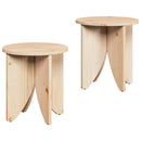Sofabord 2 pcs Naturfarvet