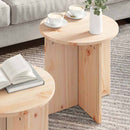 Sofabord 2 pcs Naturfarvet